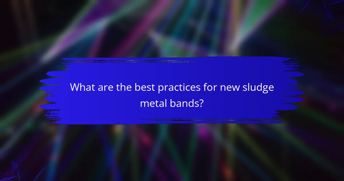 What are the best practices for new sludge metal bands?